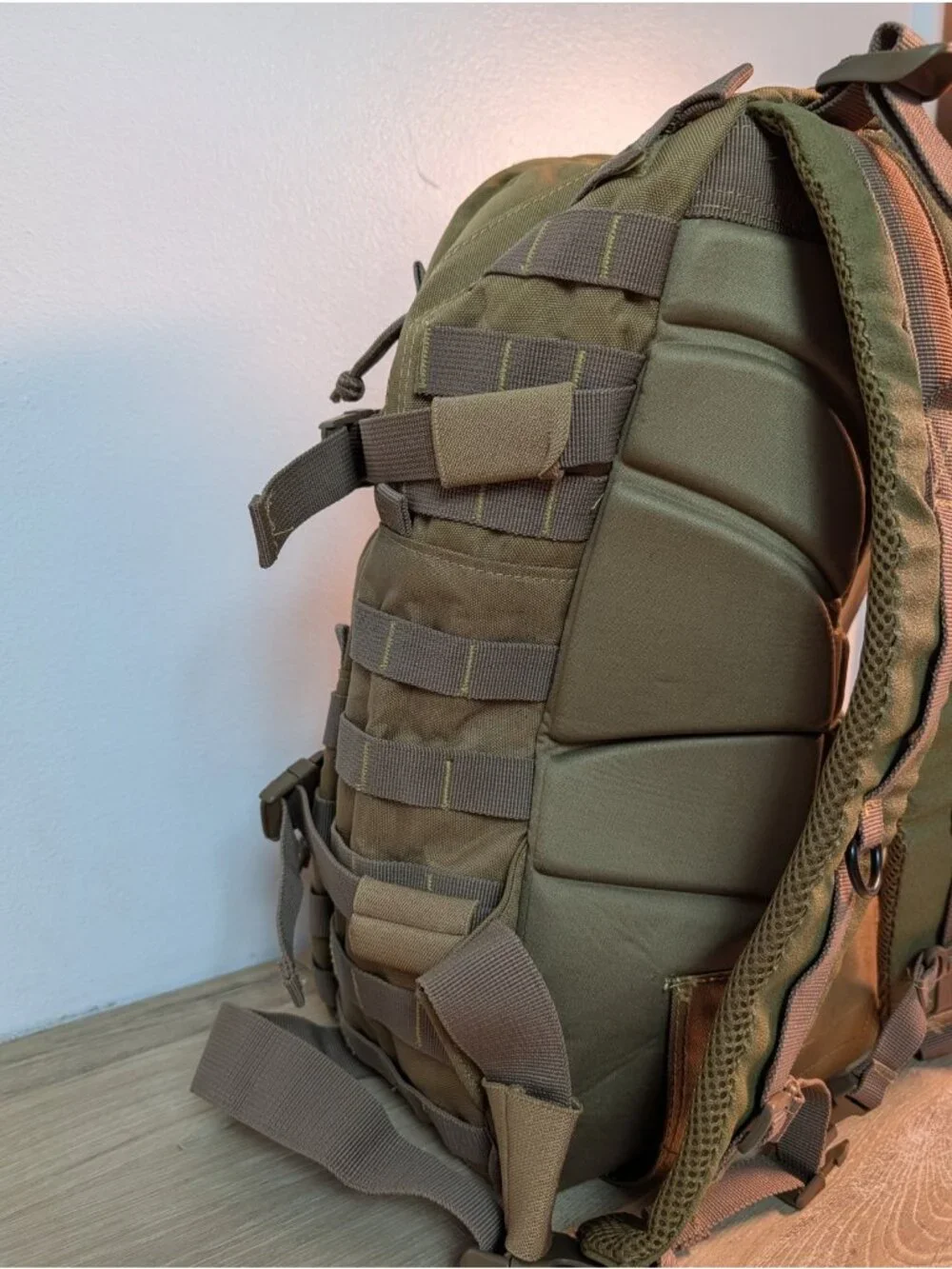 Drago Gear Tan Tactical Backpack Nylon Webbing Adjustable Straps Padded Back(T11